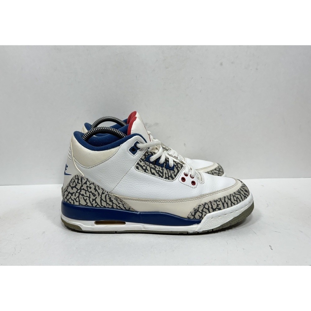 Nike Air Jordan 3 Retro GS White True Blue 854261-106 Size 6y / Womens 7.5 Shoes
